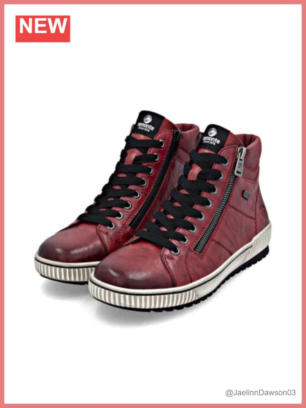 Women's Leather Lace-Up Ankle Boots with Removable Insole